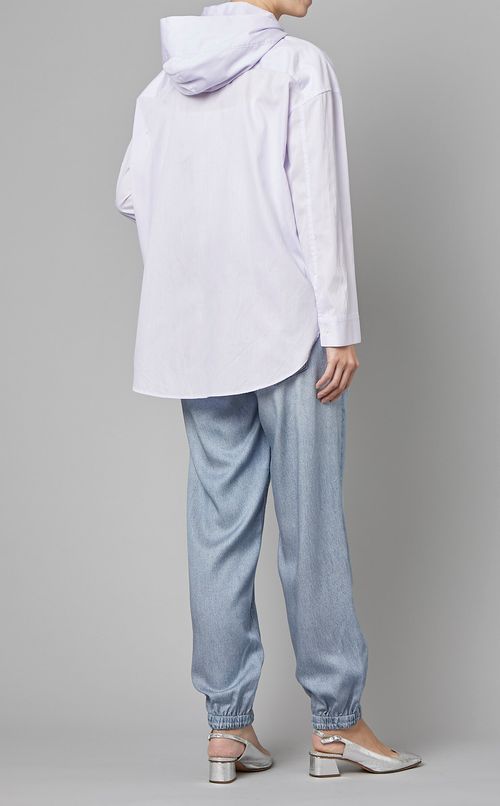 コードクロスフーデッドブラウス