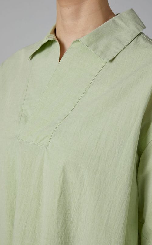 コットンスキッパーシャツワンピース