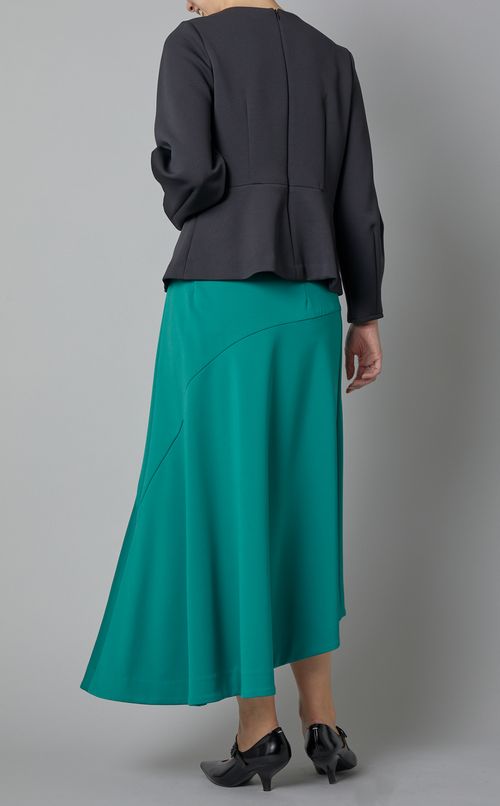 切替フレアミディスカート