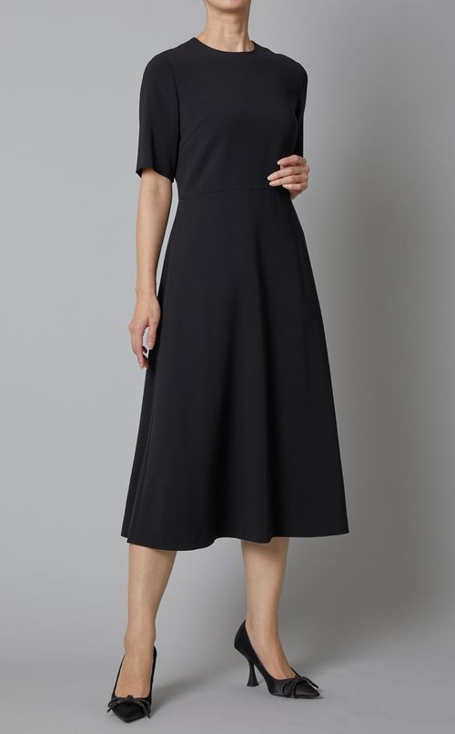 トリアセテートハーフスリーブワンピース