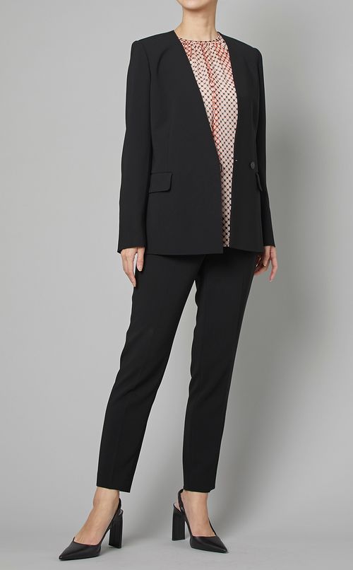 ジオメトリックプリントブラウス