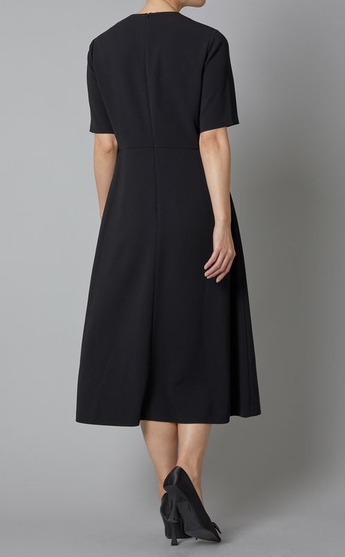 トリアセテートハーフスリーブワンピース