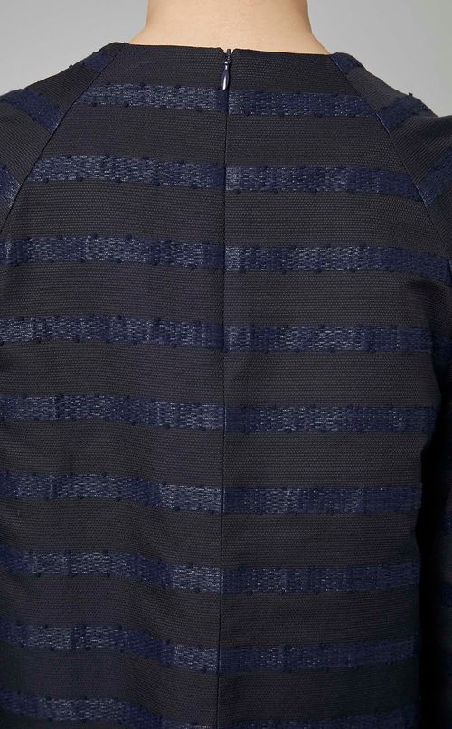 ジャカードボリュームスリーブブラウス