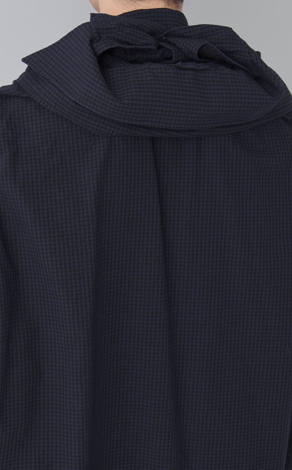 ショールレイヤードハーフスリーブシャツ