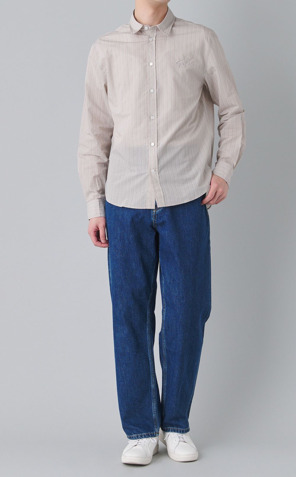 ライティングロゴストライプシャツ