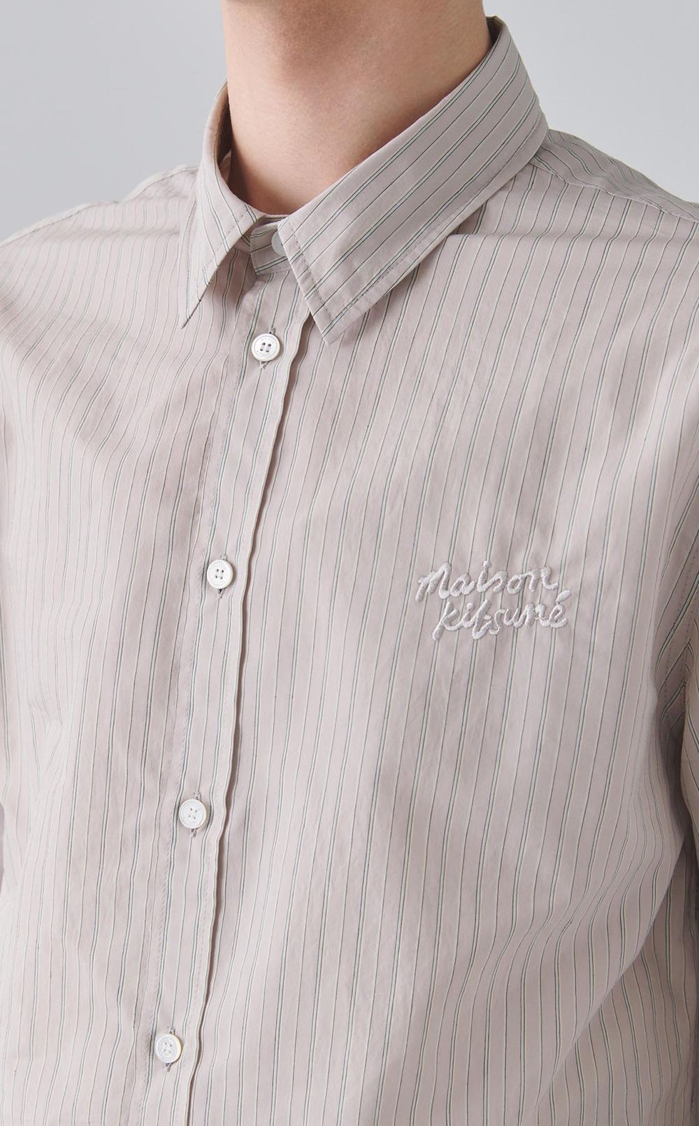ライティングロゴストライプシャツ