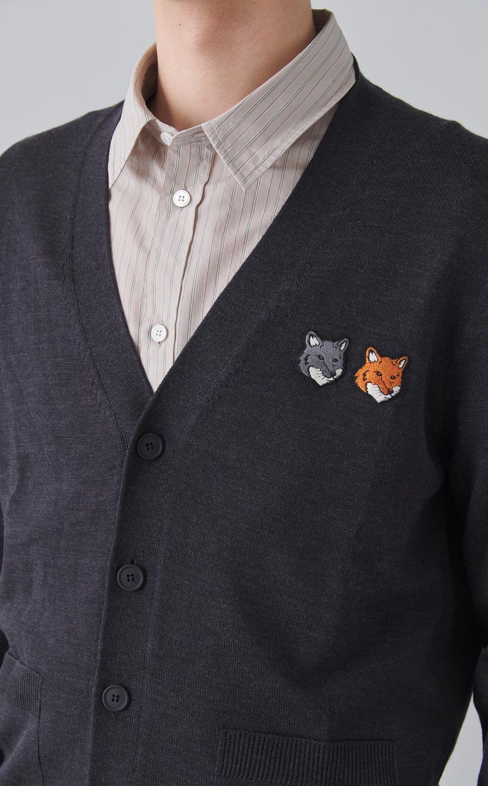 ダブルフォックスヘッドカーディガン