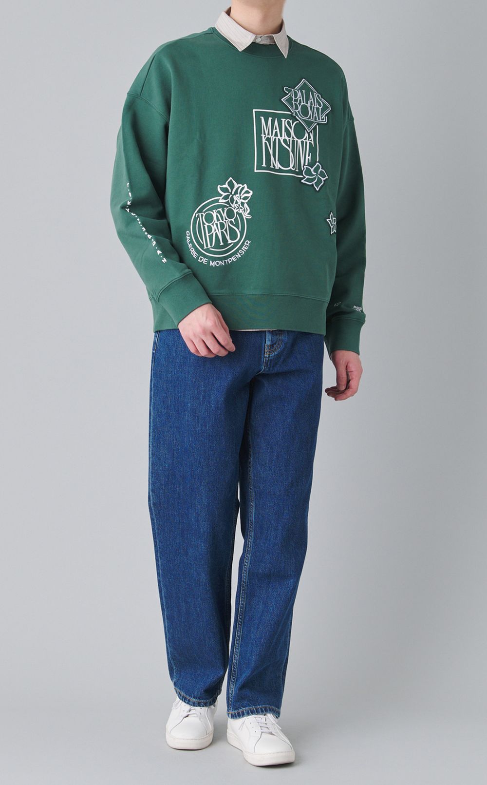 スタンプオーバーサイズスウェットシャツ