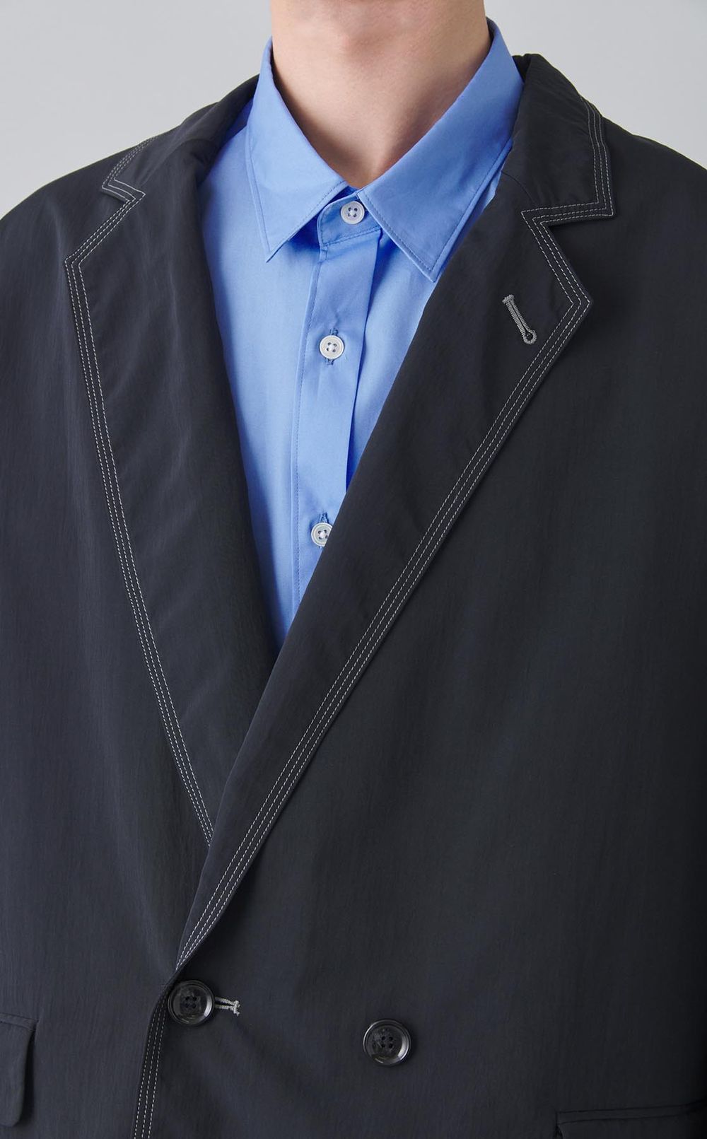 ナイロンリラックスダブルジャケット