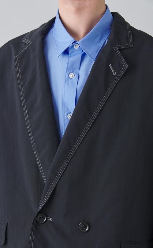 ナイロンリラックスダブルジャケット