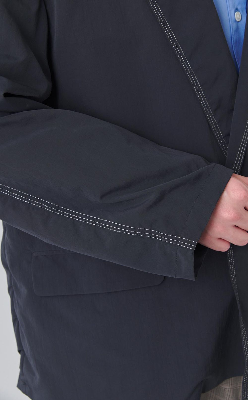 ナイロンリラックスダブルジャケット