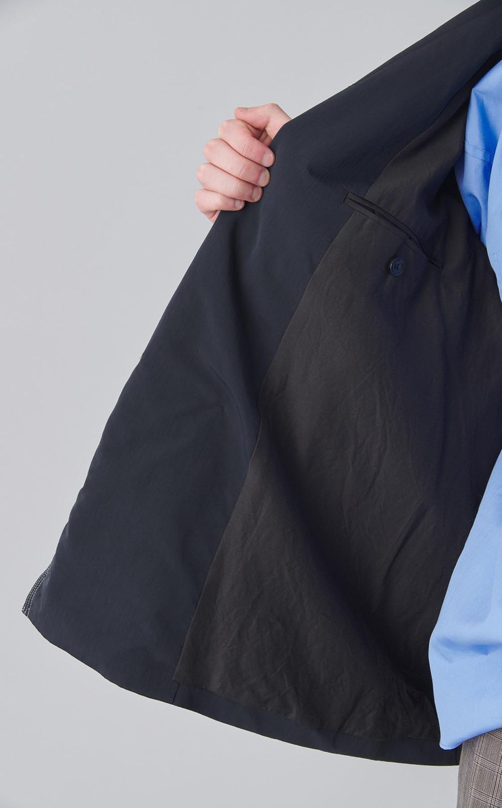 ナイロンリラックスダブルジャケット