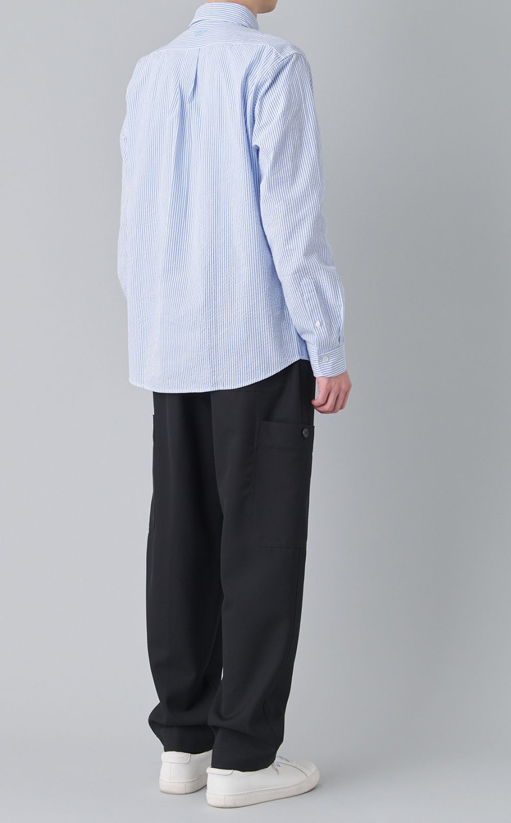 ボケフラワークレストストライプシャツ