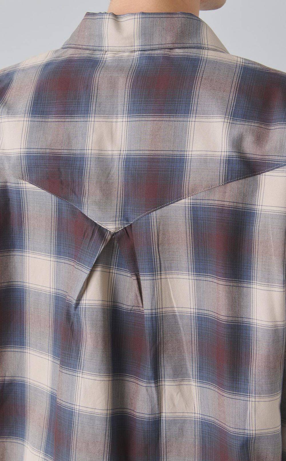 チェックオープンカラーシャツ