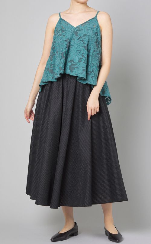 ジャガードギャザーフレアースカート