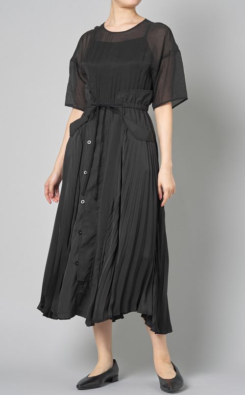 異素材コンビN3Bワンピース