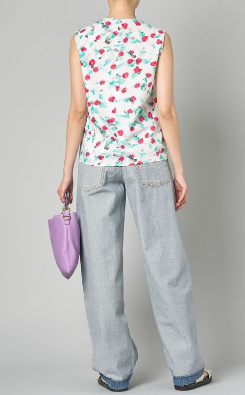 インサイドアウトローウエストデニムパンツ