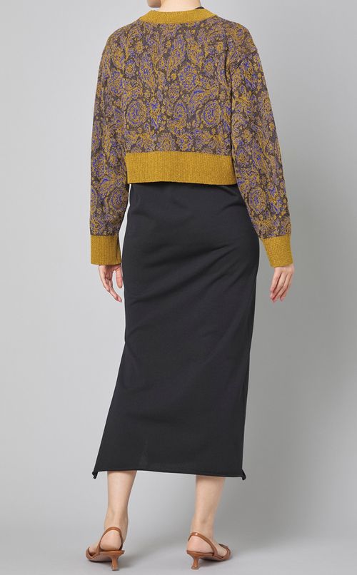 ジャガードクロップドカーディガン