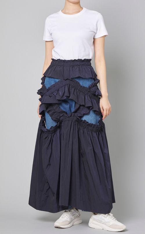 ナイロンタフタフリルスカート