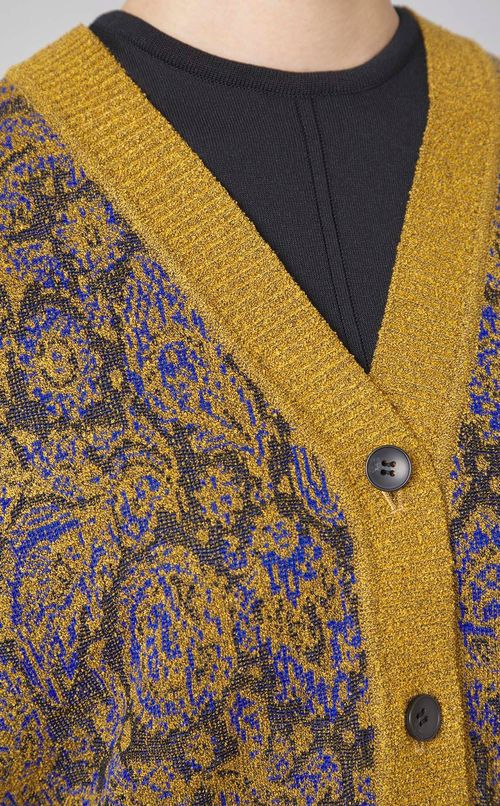 ジャガードクロップドカーディガン