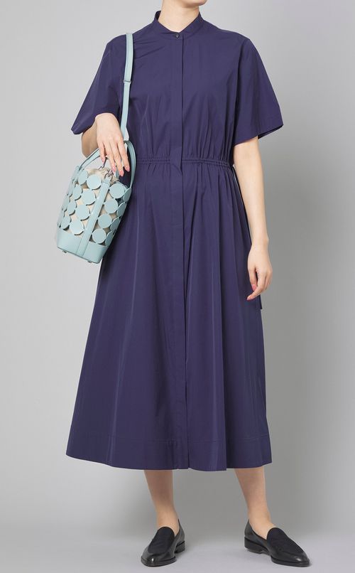 コットンオープンバックロングワンピース