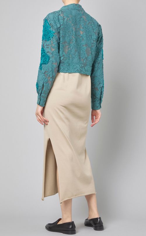 カットジャガードエンブロイダリーブルゾン