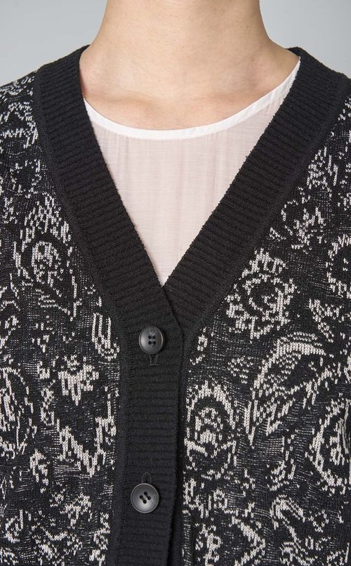 ジャガードクロップドカーディガン