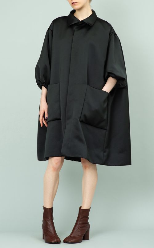 サテンコクーンワンピース