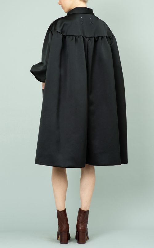 サテンコクーンワンピース