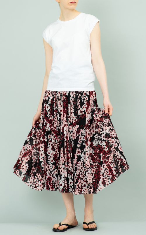 フラワープリントイージースカート