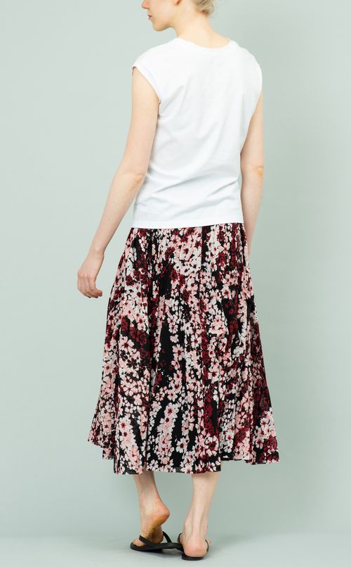 フラワープリントイージースカート