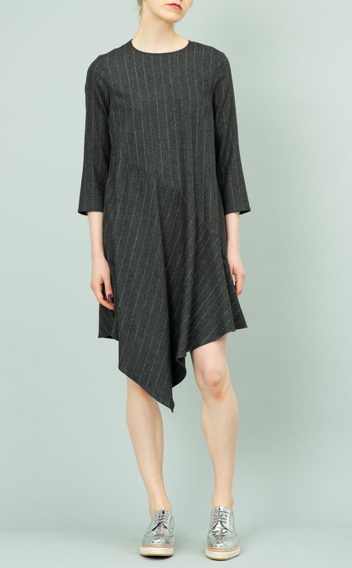 ストライプウールミニワンピース