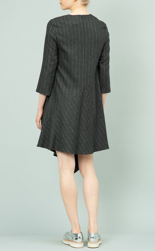 ストライプウールミニワンピース