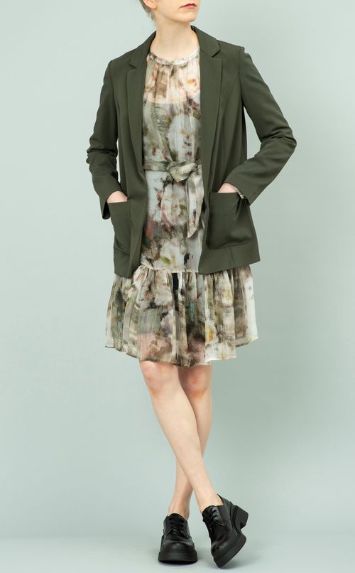 ベルト付プリントミニワンピース