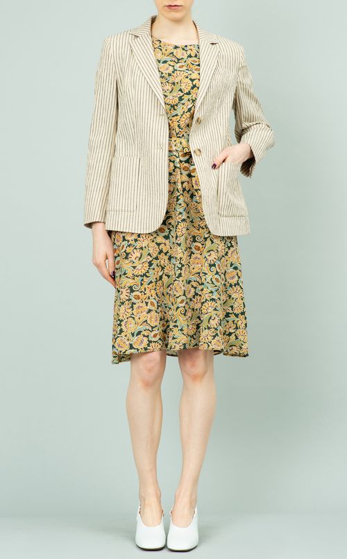 ベルト付プリントワンピース