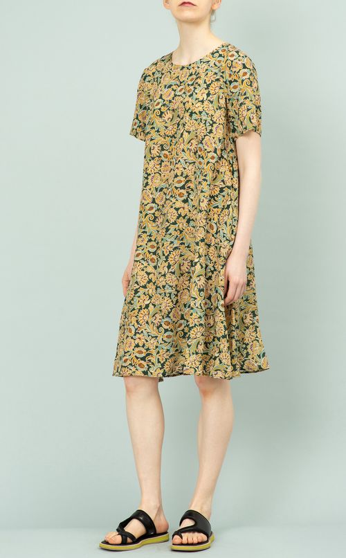 ベルト付プリントワンピース