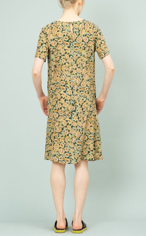 ベルト付プリントワンピース