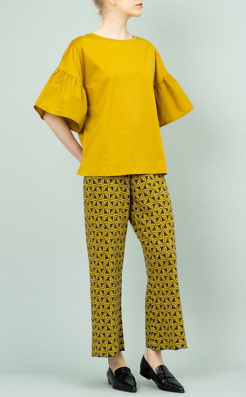 ギャザースリーブTブラウス