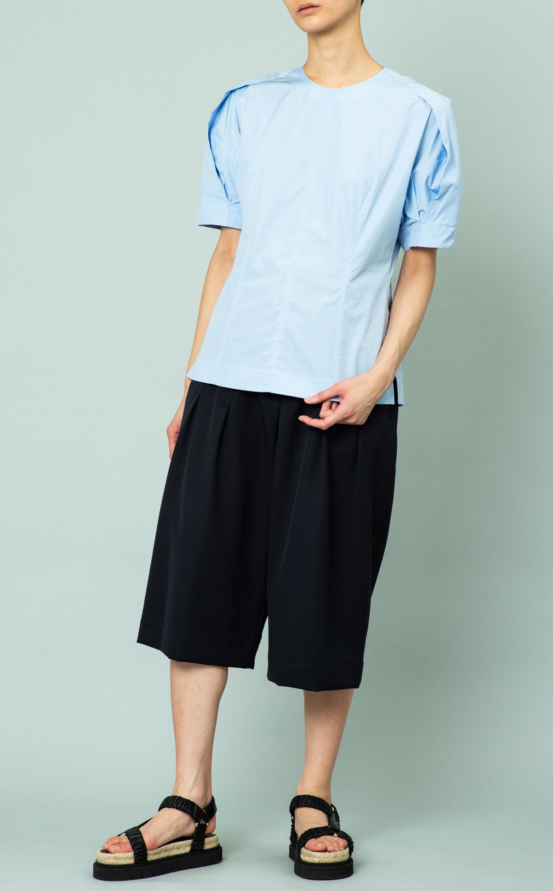 B396：3.1 Phillip Lim ウールイージーハーフパンツ 3.1 Phillip Lim｜ウールイージーハーフパンツ
