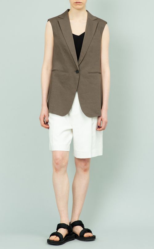 テーラードノースリーブジャケット