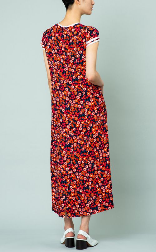 フラワープリントロングワンピース