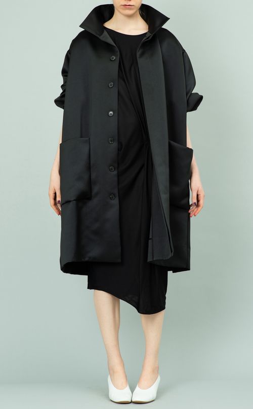 サテンコクーンワンピース