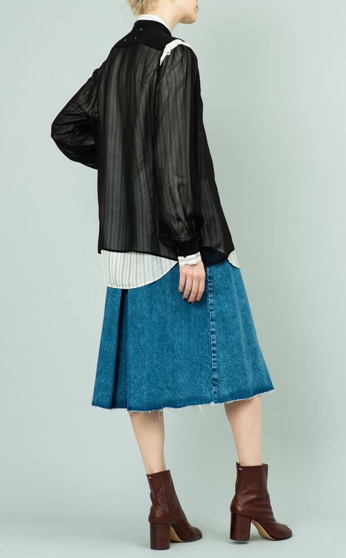 デニムキュロットパンツ