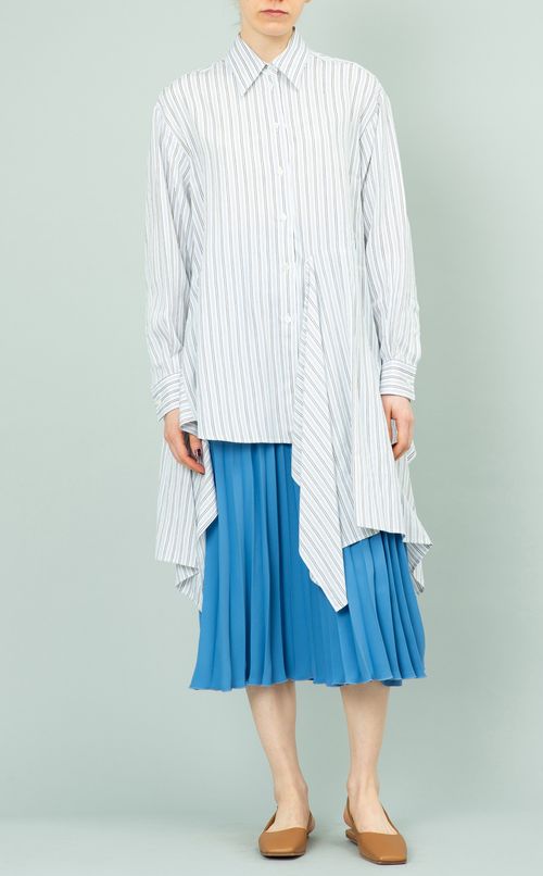 ストライプラッフルシャツ