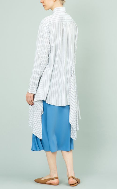 ストライプラッフルシャツ