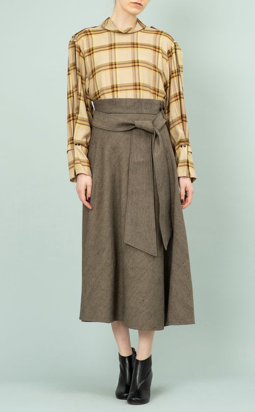 ベルト付フレアスカート