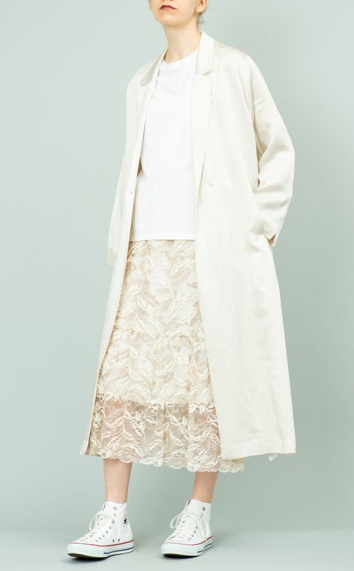 刺繍レースロングスカート