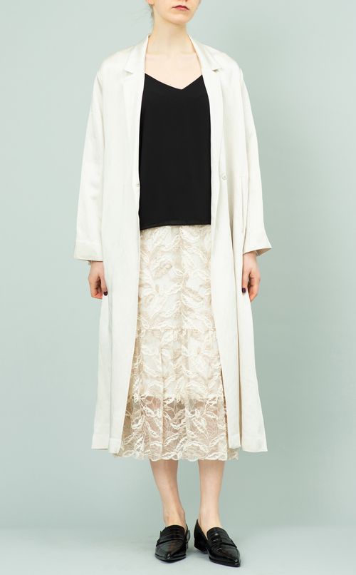 刺繍レースロングスカート