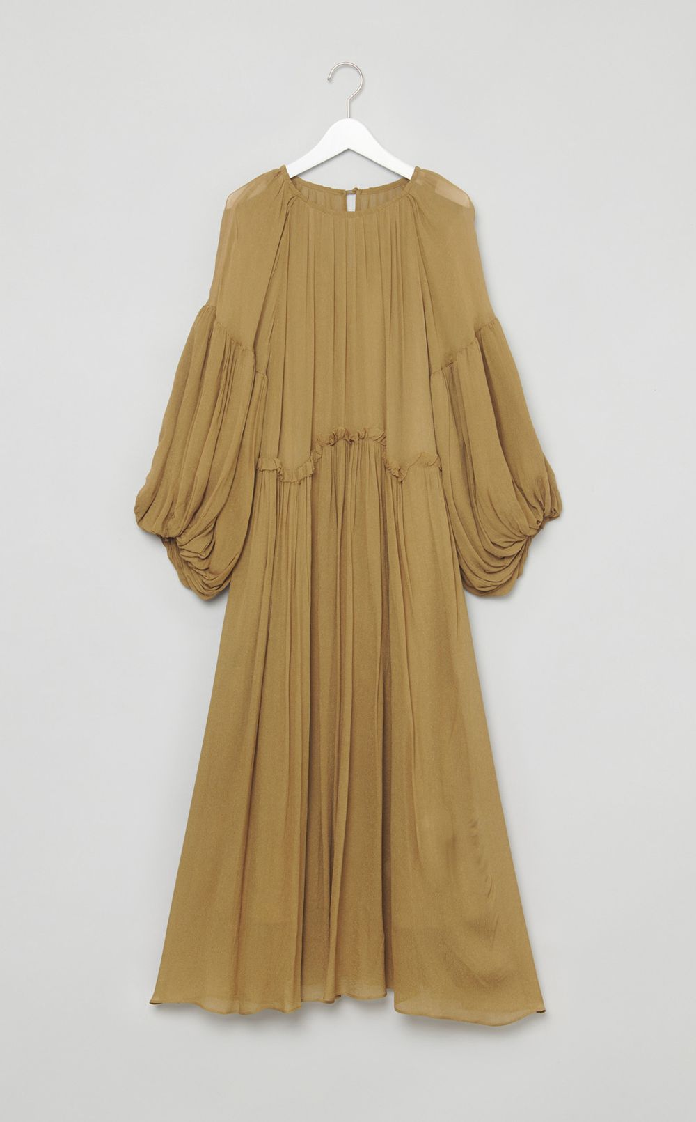 シフォンギャザーワンピース