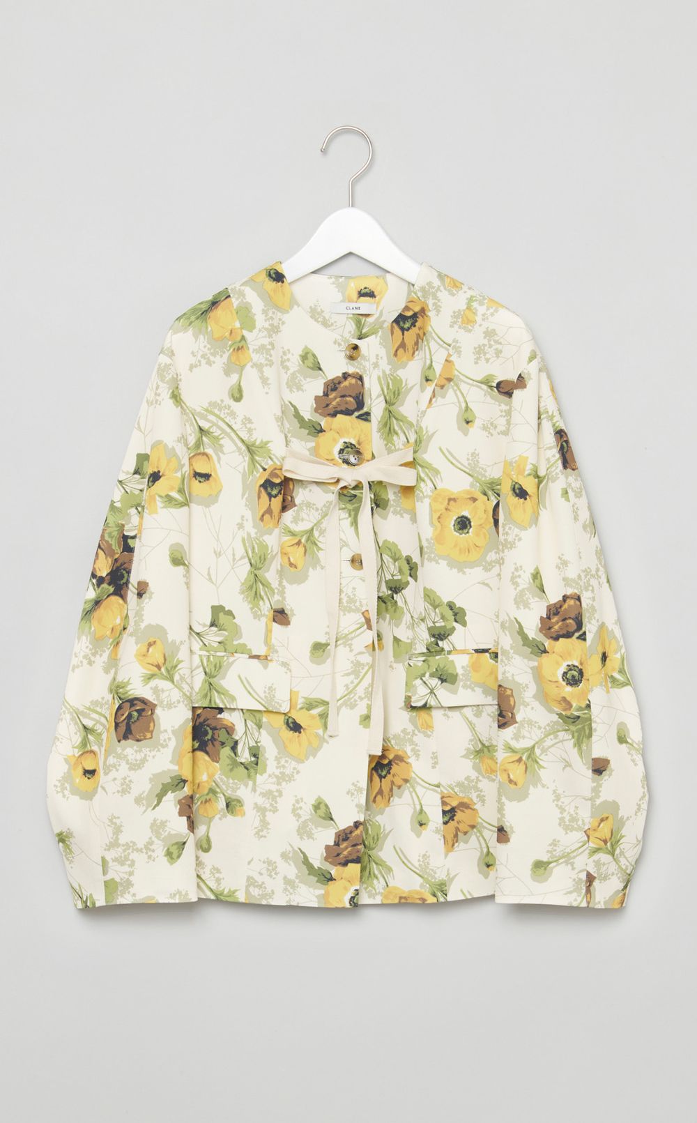 スカーフフラワーリボンシャツブルゾン